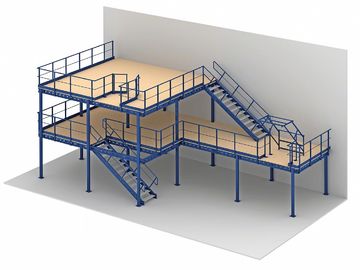 pavimento di mezzanino alzato resistente di stoccaggio di 1 - 2 livelli per stoccaggio industriale