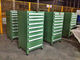 Cassette degli attrezzi e Governi industriali con 3 - 15 cassetti, verdi