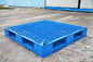 Pallet di plastica di trasporto di Rackable per stoccaggio/distribuzione, riciclaggio di plastica blu del pallet